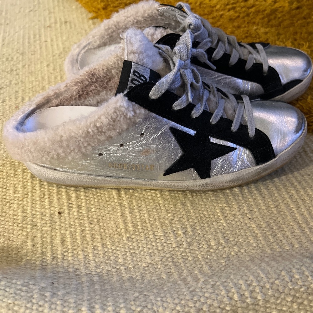 Golden goose fuzzy slides - size 38